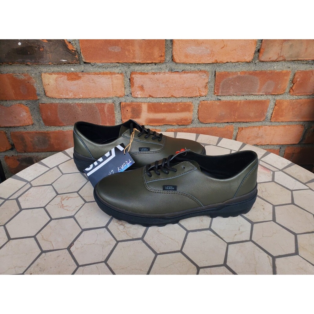 Men Sz 8‎ New Vans Colfax Low Alex Knost/Lee-Ann Oxford Derby ShoeForest Olive